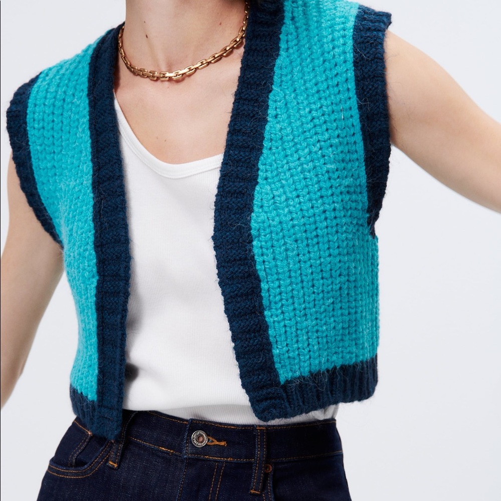 NWT Zara Open Knit Vest